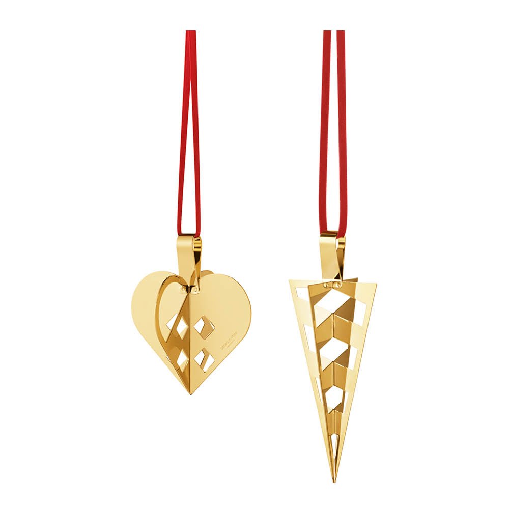 Georg Jensen  Joulu 2025 koristepakkaus 2 osaa kulta/punainen