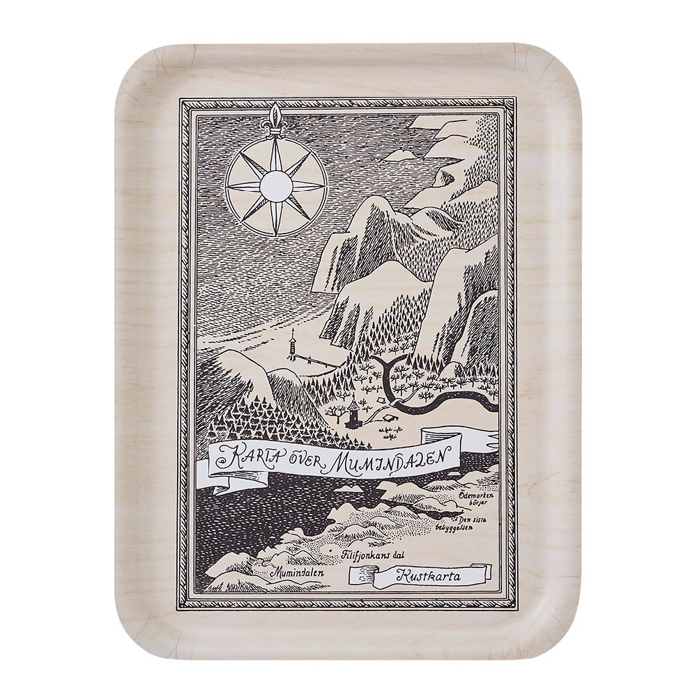 Muurla  Muumi Tarjotin 43x32 cm Kartta