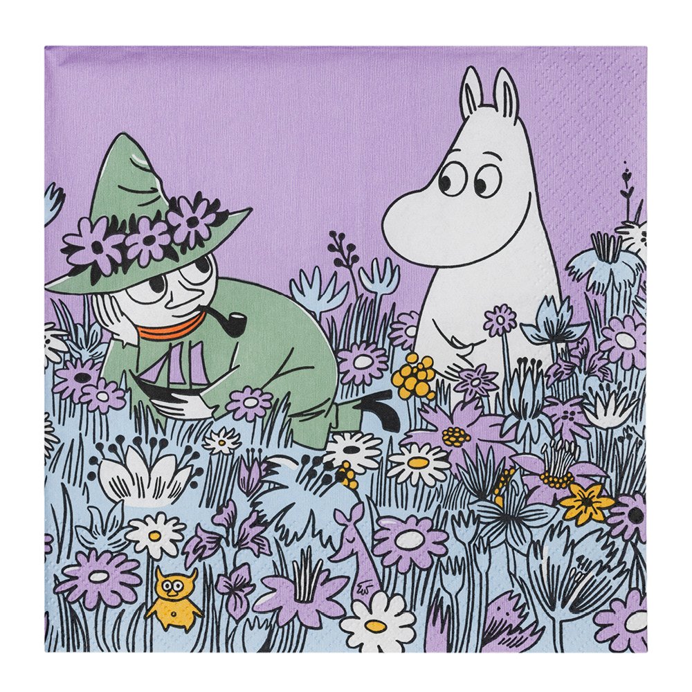 Moomin Arabia  Muumi Servetti 33x33 cm 20 kpl Sydänystävät