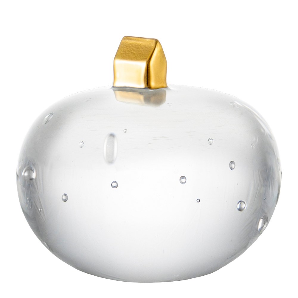 Kosta Boda  Earth on Top veistos 6 cm Kirkas/Kulta