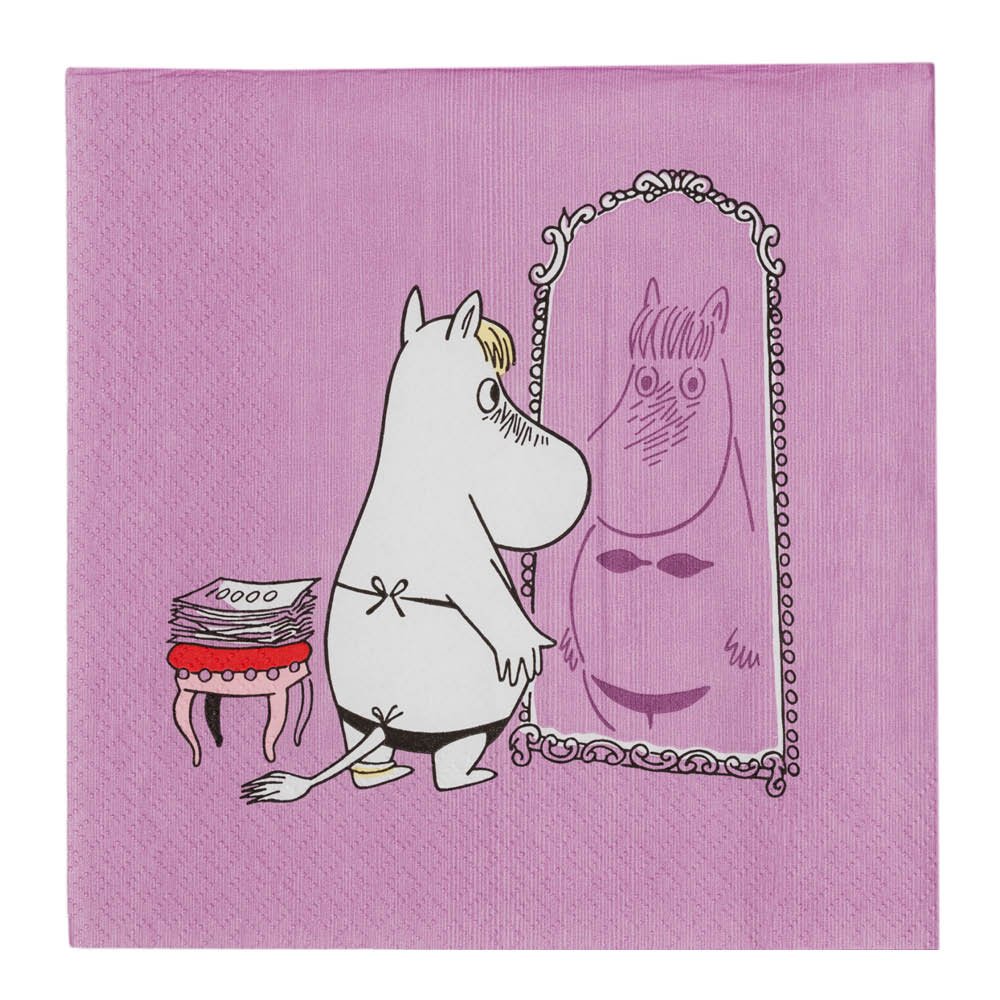 Moomin Arabia  Muumi Servetti Niiskuneiti 33x33 cm 20 kpl Liila