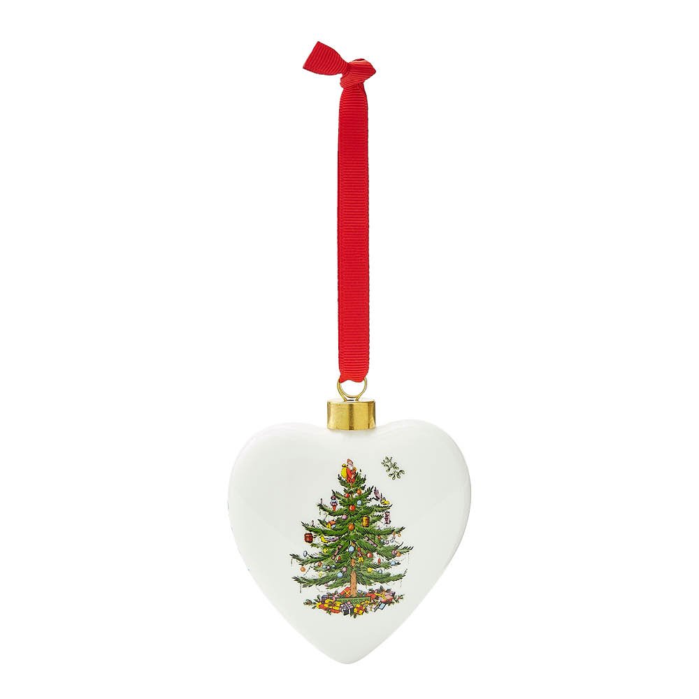 Spode Christmas Tree Joulukuusenkoriste sydän