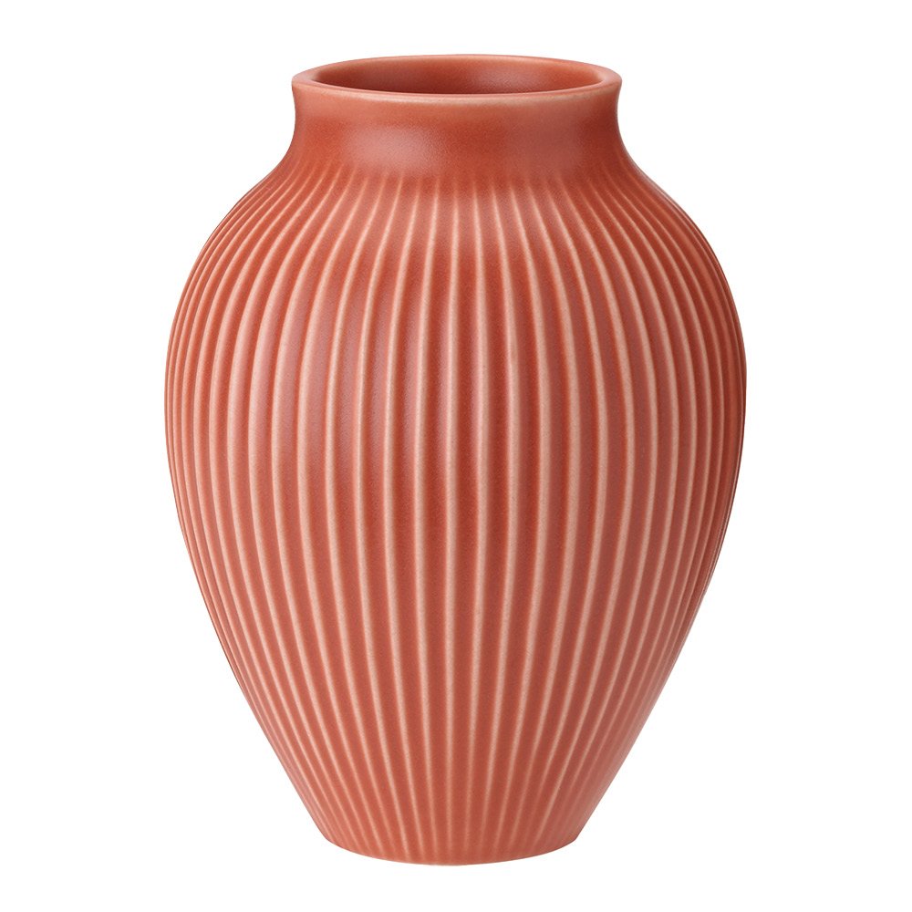 Knabstrup Keramik  Ripple Maljakko 27 cm Koralli