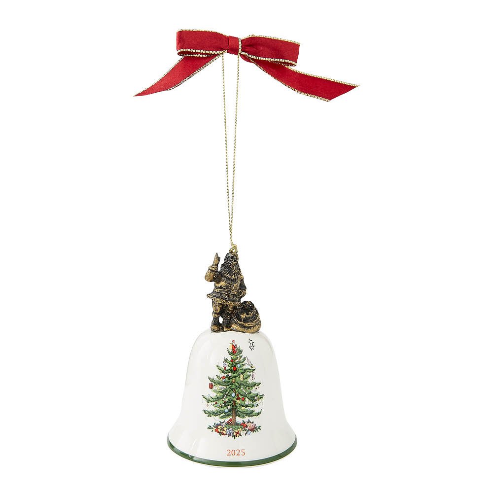 Spode Christmas Tree Joulukuusenkoriste kello 10,2x6,6 cm