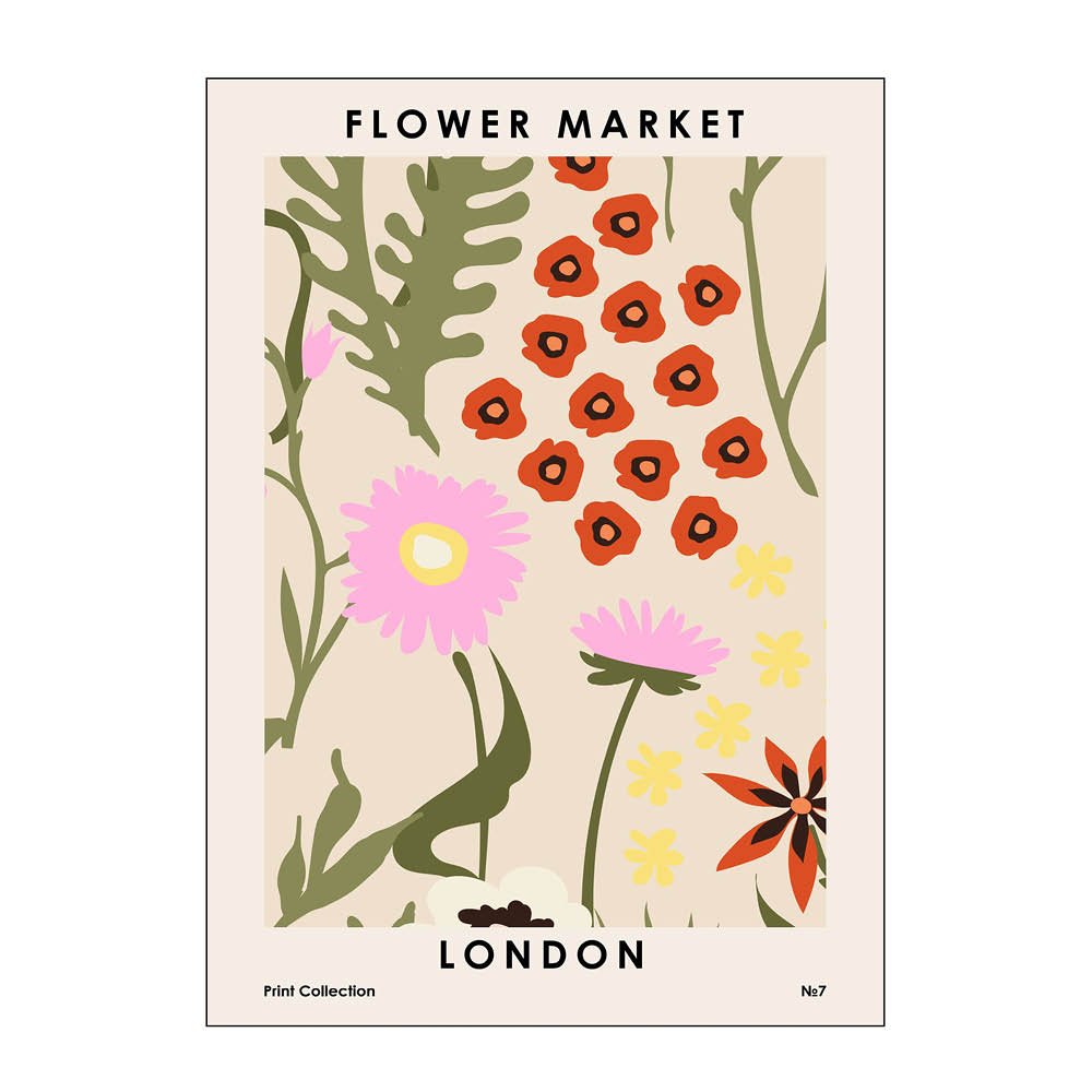 Poster & Frame  NKTN Juliste 50x70 cm Flower market london
