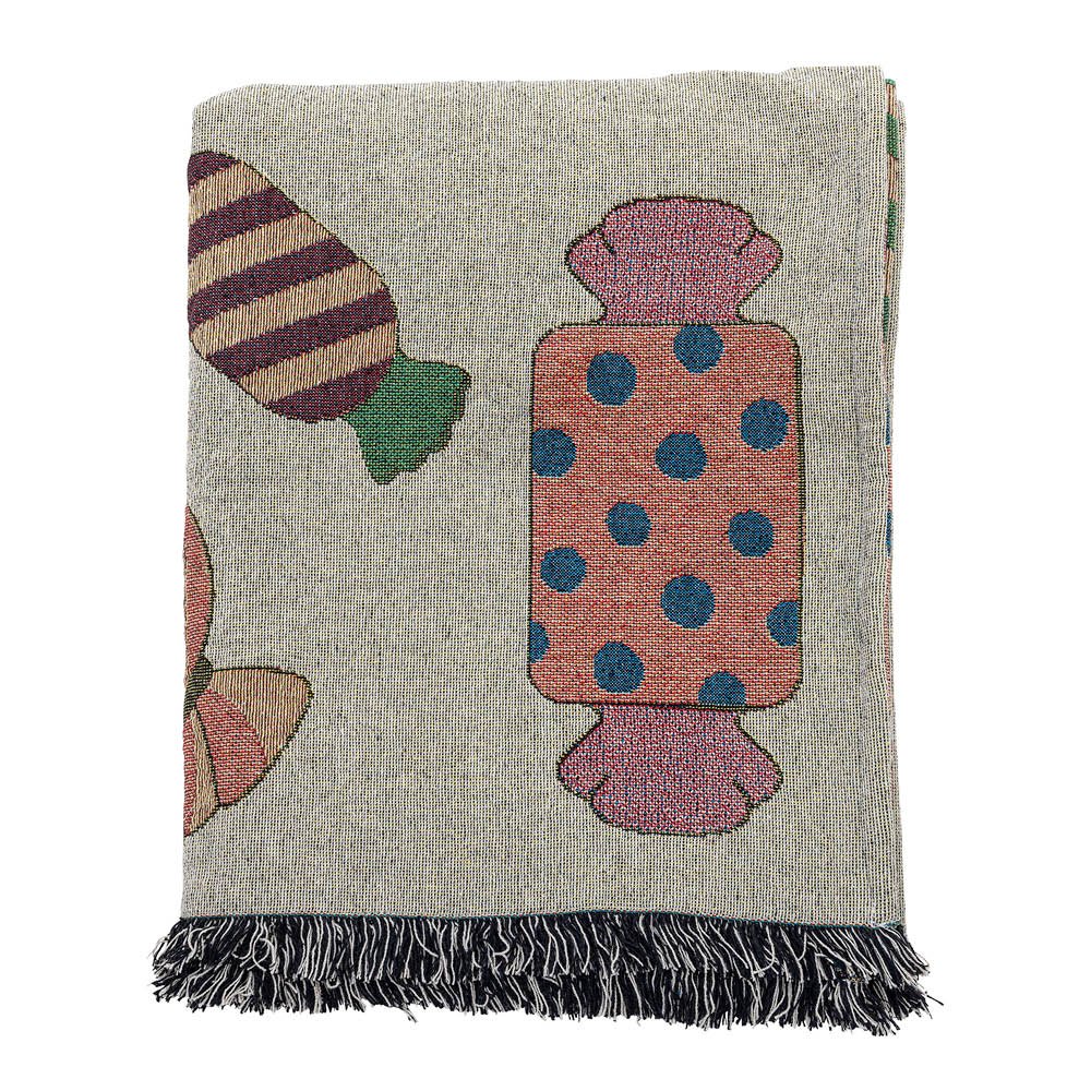 Bloomingville  Caramella viltti, kierrätettyä puuvillaa 130x170 cm monivärinen