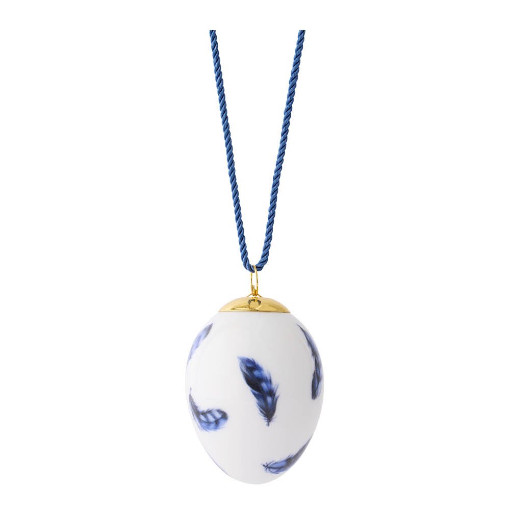 Royal Copenhagen Spring Collection 2025 Pääsiäismuna Pienet närhen höyhenet 6 cm