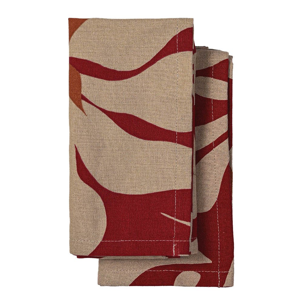 Sagaform  Edith Keittiöpyyhe 70x50 cm 2 kpl Burgundi