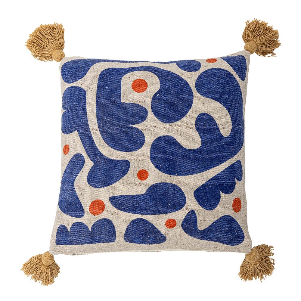 Bloomingville  Eviaya Tyyny 45x45 cm Sininen/Valkoinen