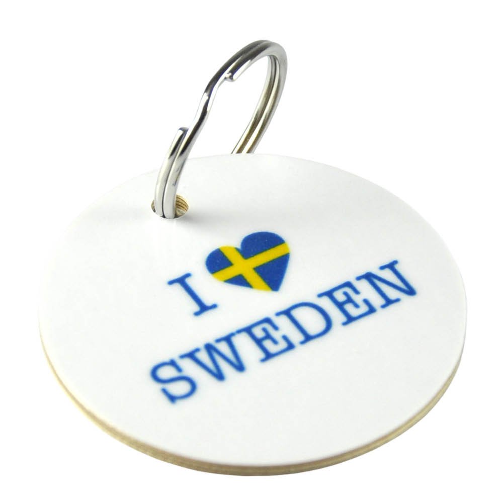 Mellow Design  Avainrengas 5 cm I love Sweden