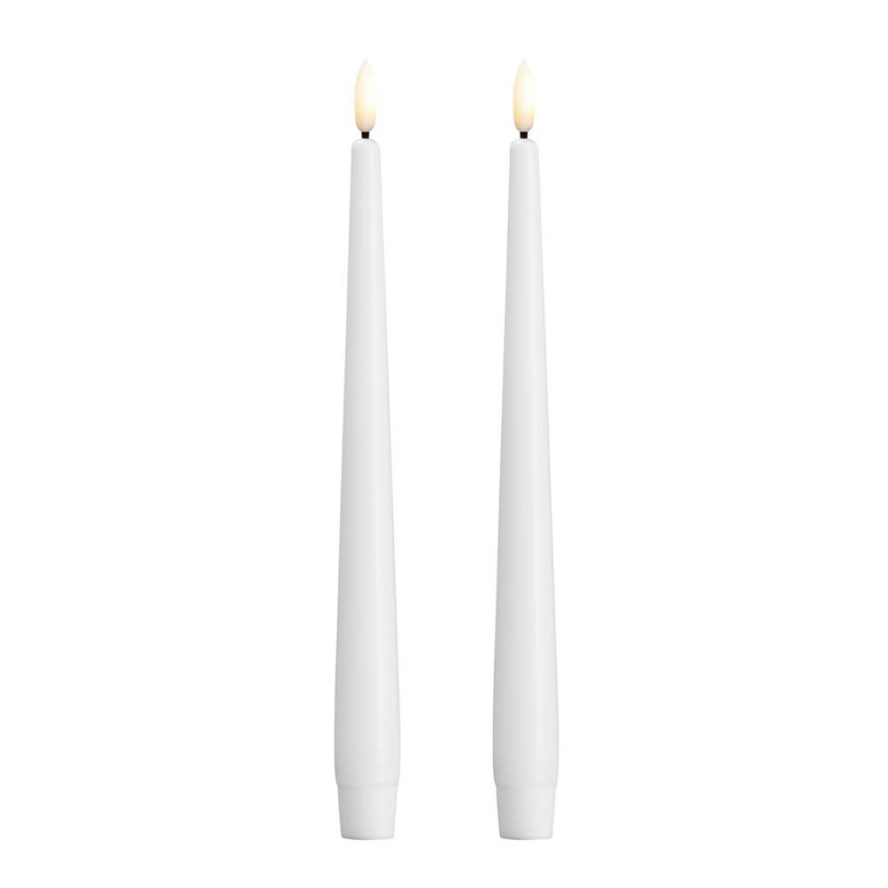 Moods & More  LED Kruunukynttilä 2,3x25 cm 2 kpl Silk White