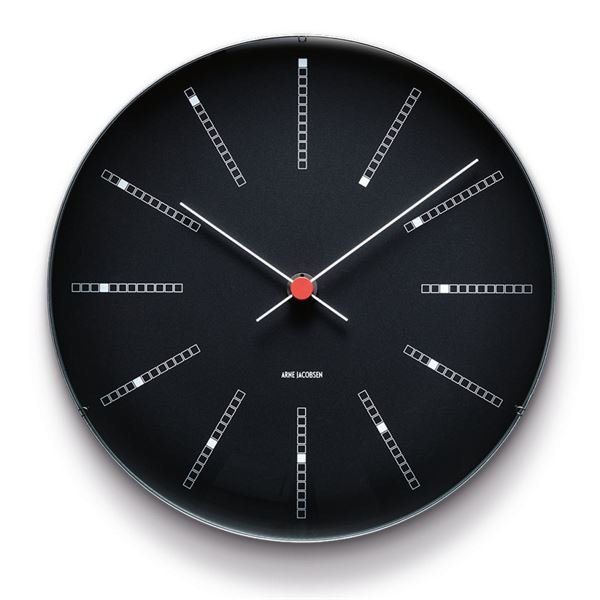 Arne Jacobsen  Bankers Seinäkello 29 cm Musta