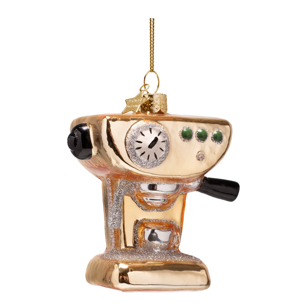 Vondels  Authentic Riippuva joulukoriste kahvikone 9 cm Kulta