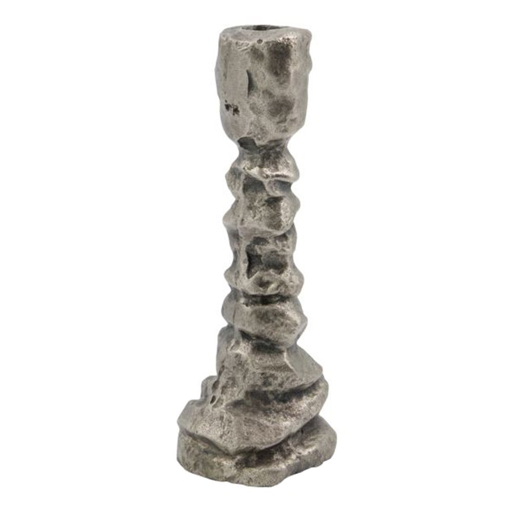 House Doctor  Raku Kynttilänjalka 20 cm Antiikinhopea