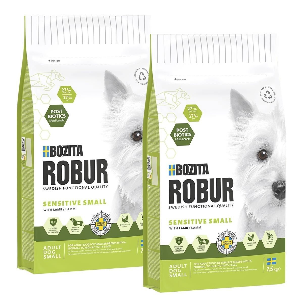 Bozita Robur Adult Small Breed Sensitive 2x7,5 kg