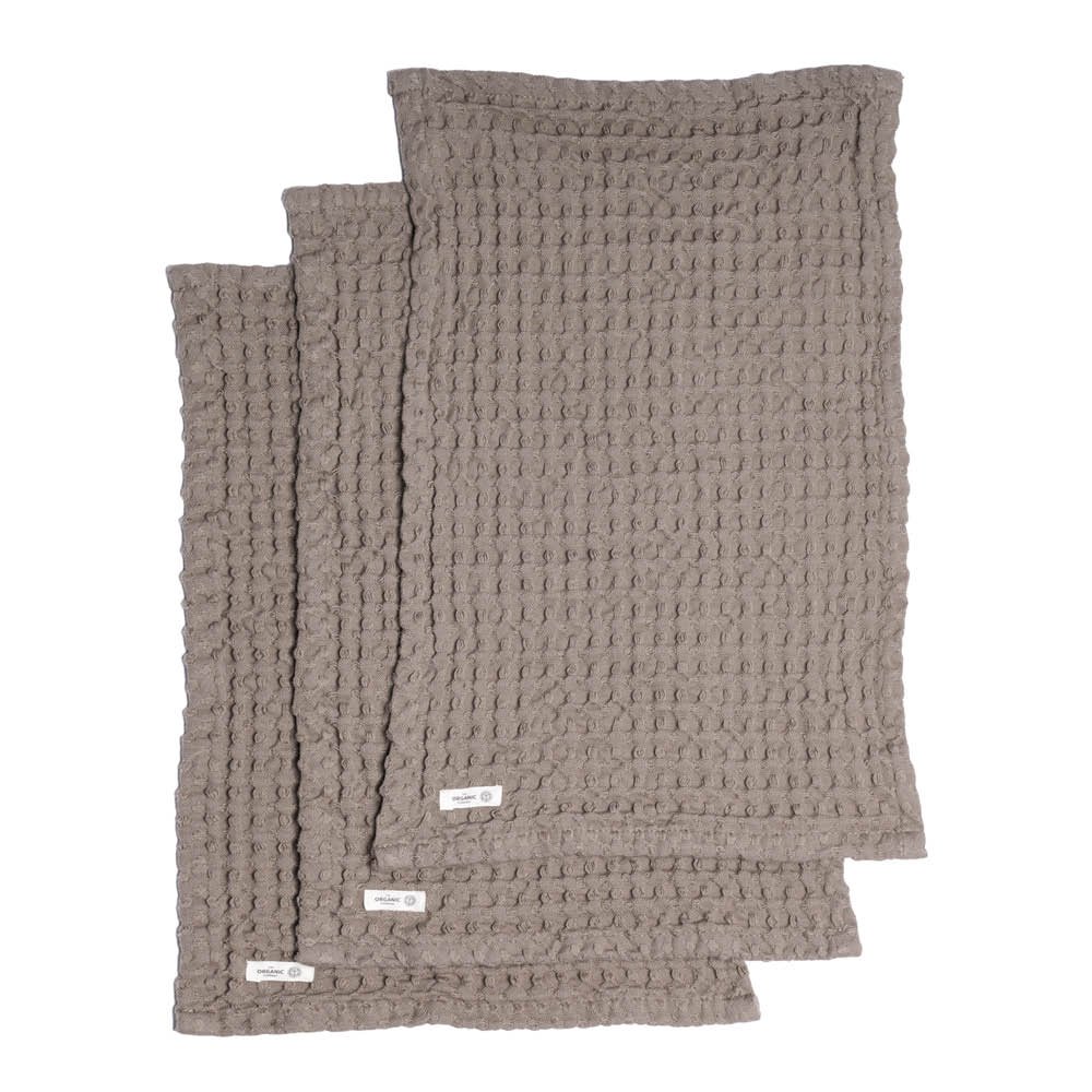 The Organic Company  Big Waffle Pesulappu 25x40 cm 3 kpl Clay