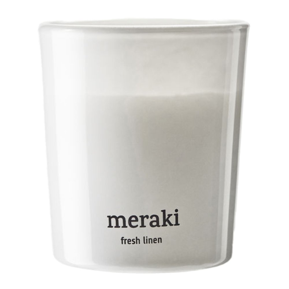 Meraki Tuoksukynttilä Fresh Linen 7x6 cm Valkoinen