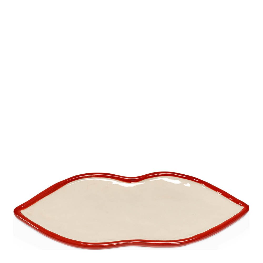 Serax  Les Objets Mouleversants tarjoiluvati Lips M 22x10x1,5 cm punainen
