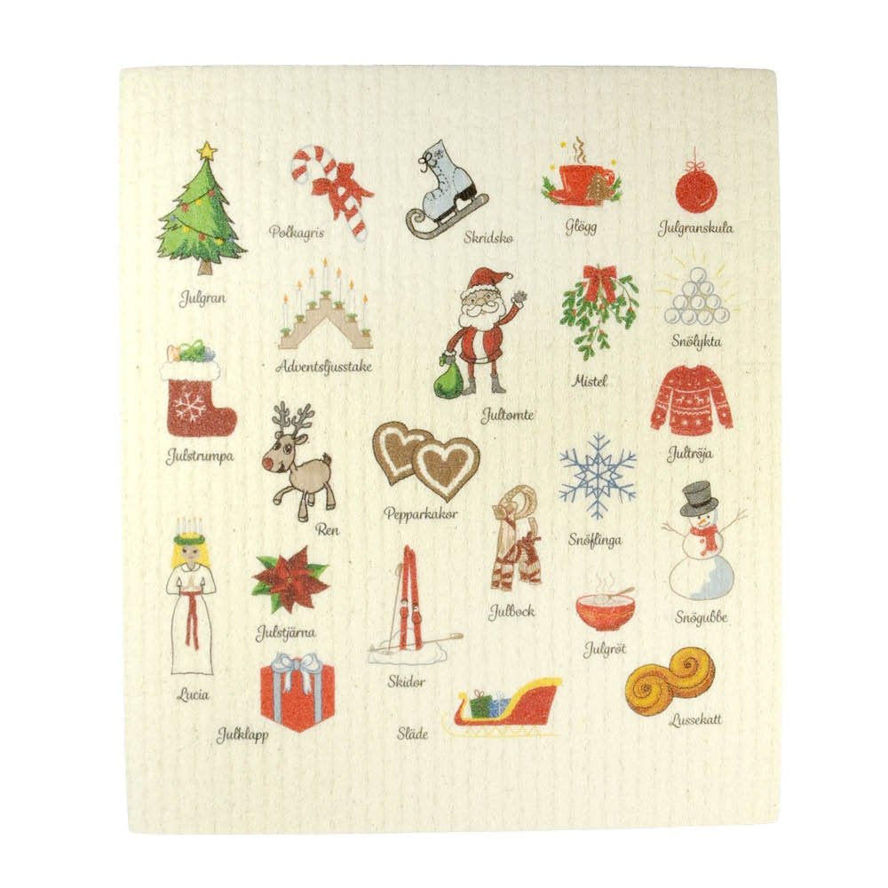 Mellow Design  Nordic Winter Traditions Tiskirätti 17,2x20 cm vit