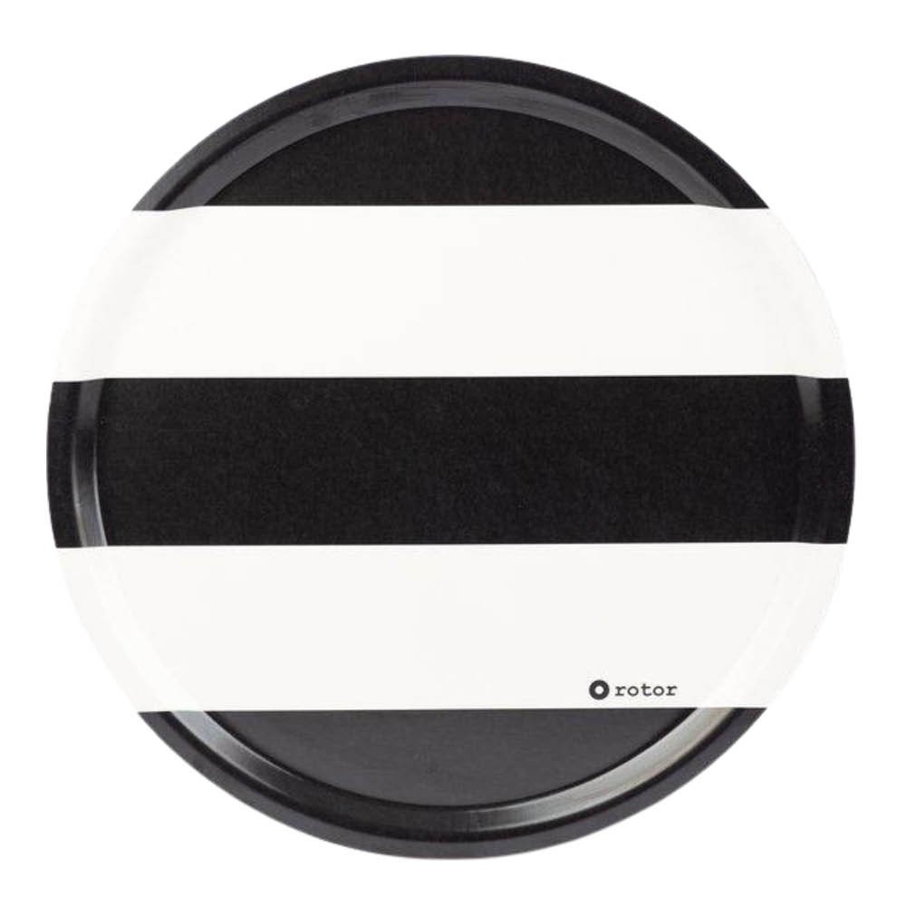 Rotor Design  Stripes Tarjotin 38x38 cm Musta/Valkoinen