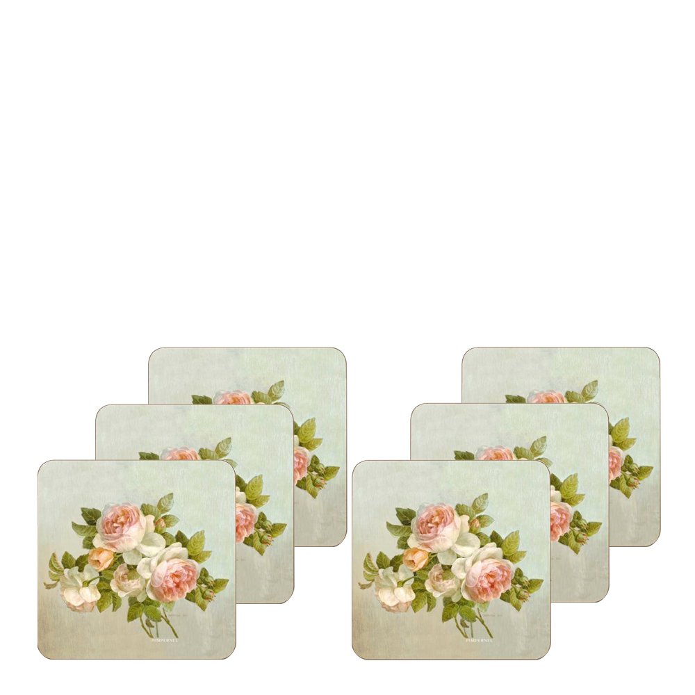Pimpernel Antique Rose Lasinalunen 6 kpl