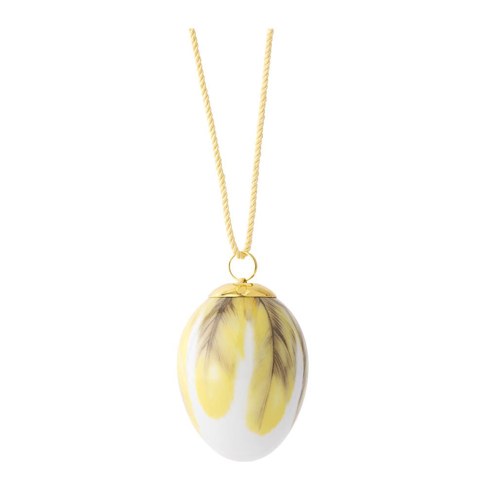 Royal Copenhagen Spring Collection 2025 Pääsiäismuna Isot kuhankeittäjän höyhenet 6 cm