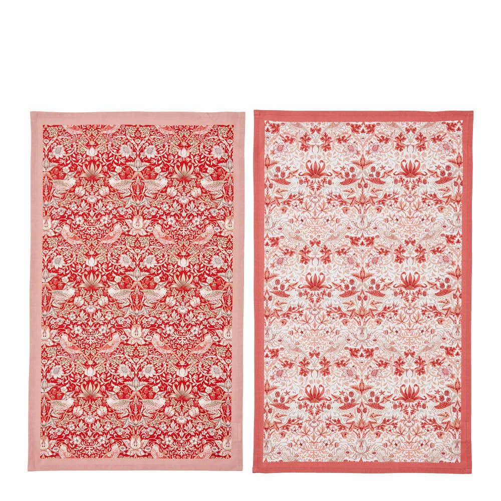 Spode Strawberry Thief Keittiöpyyhe 45x74 cm 2 kpl