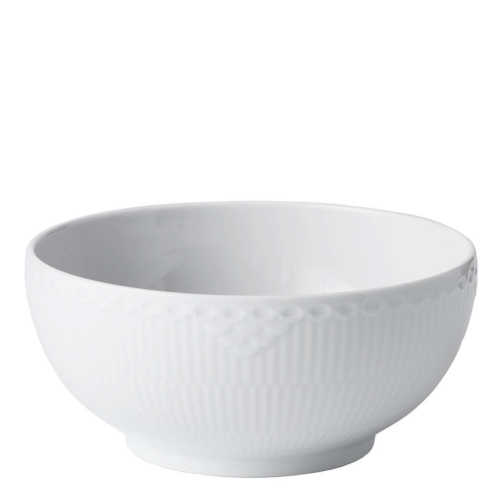 Royal Copenhagen  White Fluted Modern Half Lace Kulho 18 cm