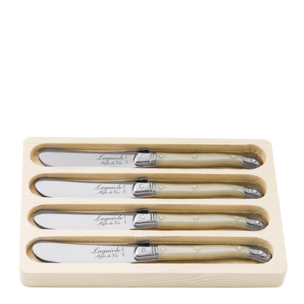 Laguiole Style de Vie  Laguiole Voiveitsi 4 kpl Pearl