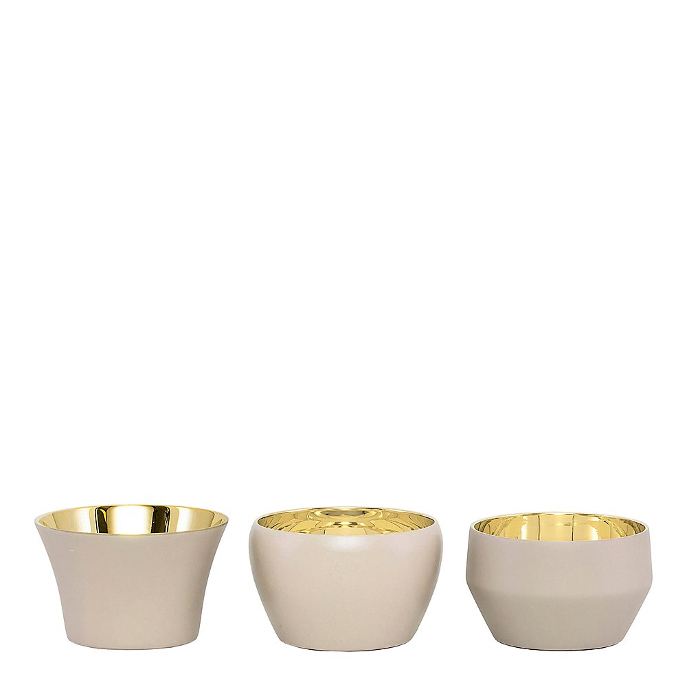 Skultuna  Kin Kynttilälyhty 3 kpl Beige