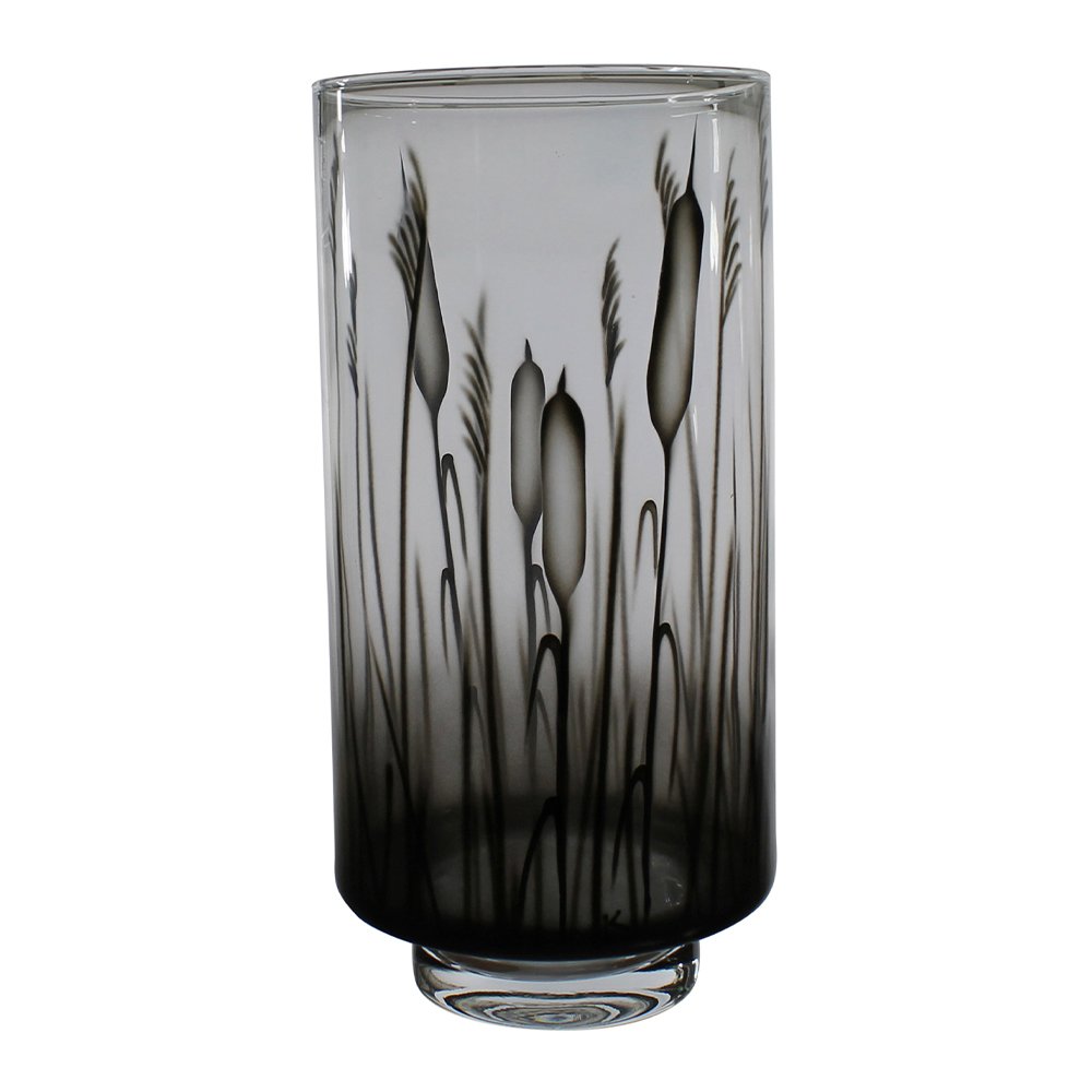 Nybro Crystal Kaveldun Kynttilälyhty 30x14,5 cm Kirkas/Harmaa