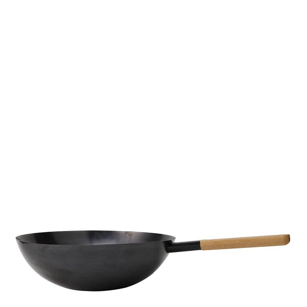 Morsö  Vulcano Wokkipannu 36 cm Wok Burner :ille Hiiliteräs/Tammi