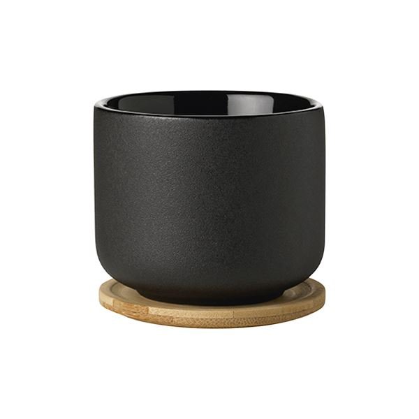 Stelton  Theo Muki alustalla 20 cl Musta