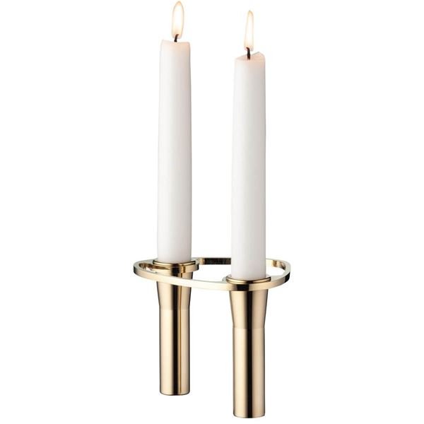 LIND DNA  Curve Double Kynttilänjalka 9,9 cm Kulta