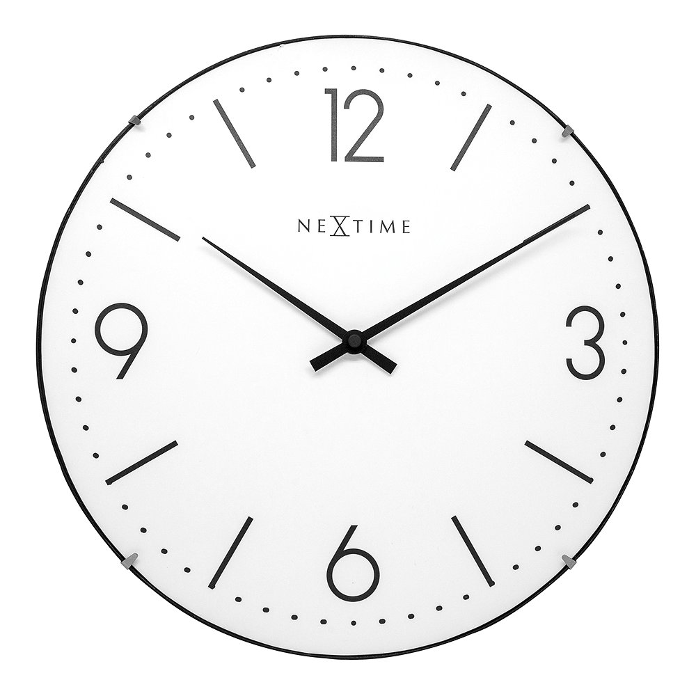 NeXtime  Basic Dome Seinäkello 35 cm Valkoinen