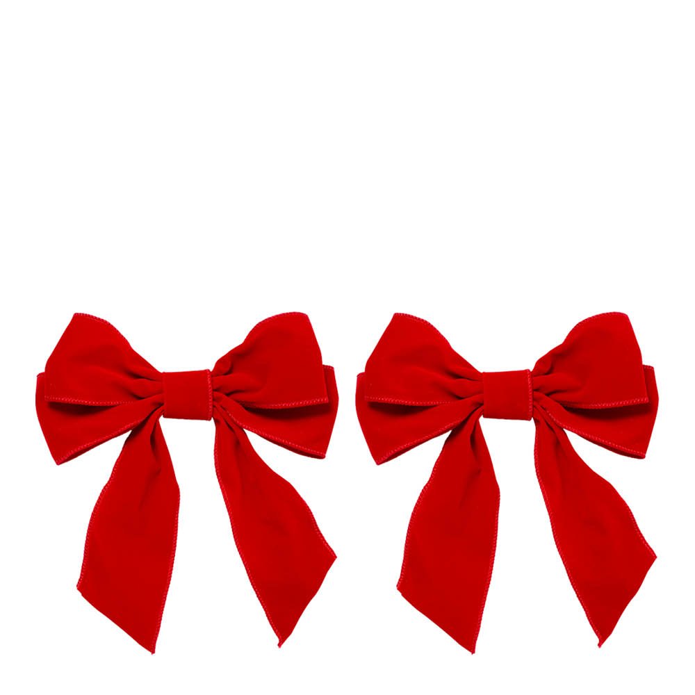 Vondels  Santa's Favorites Samettirusetti klipsillä 20 cm 2 kpl Punainen