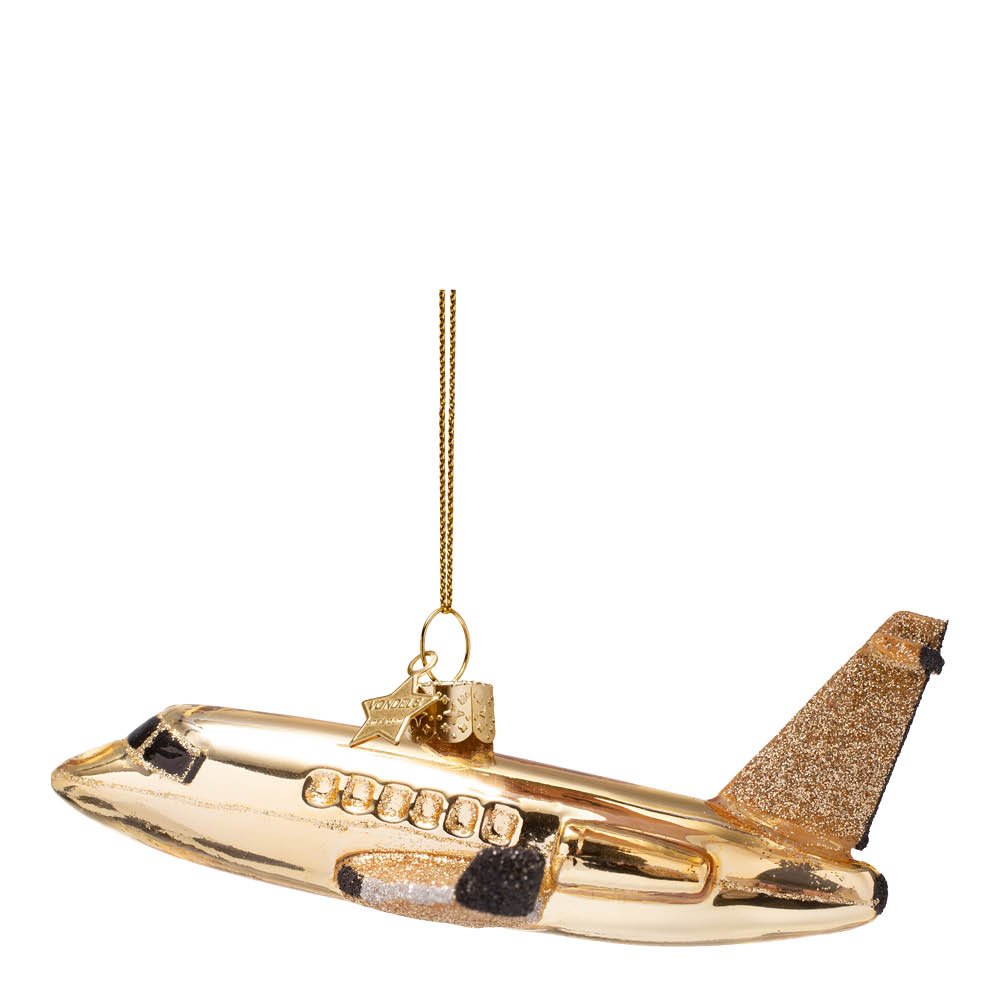 Vondels  House of Luxury Riippukorste lentokone 6 cm Kulta