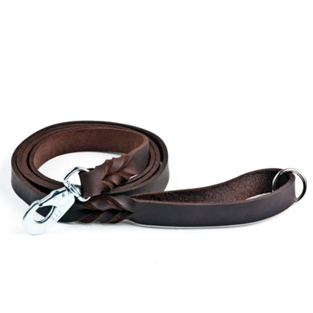 Nahkatalutin Feel Leather Braid, ruskea