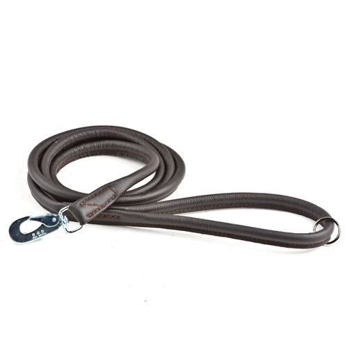 Nahkatalutin pyöreä Feel Round, ruskea