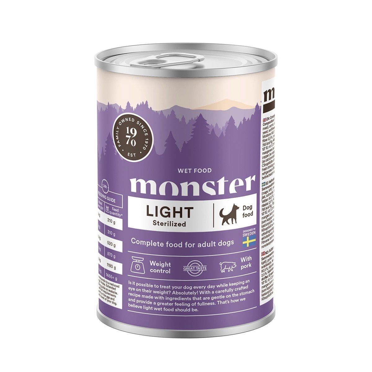 Monster Dog Adult Light & Sterilized 400g