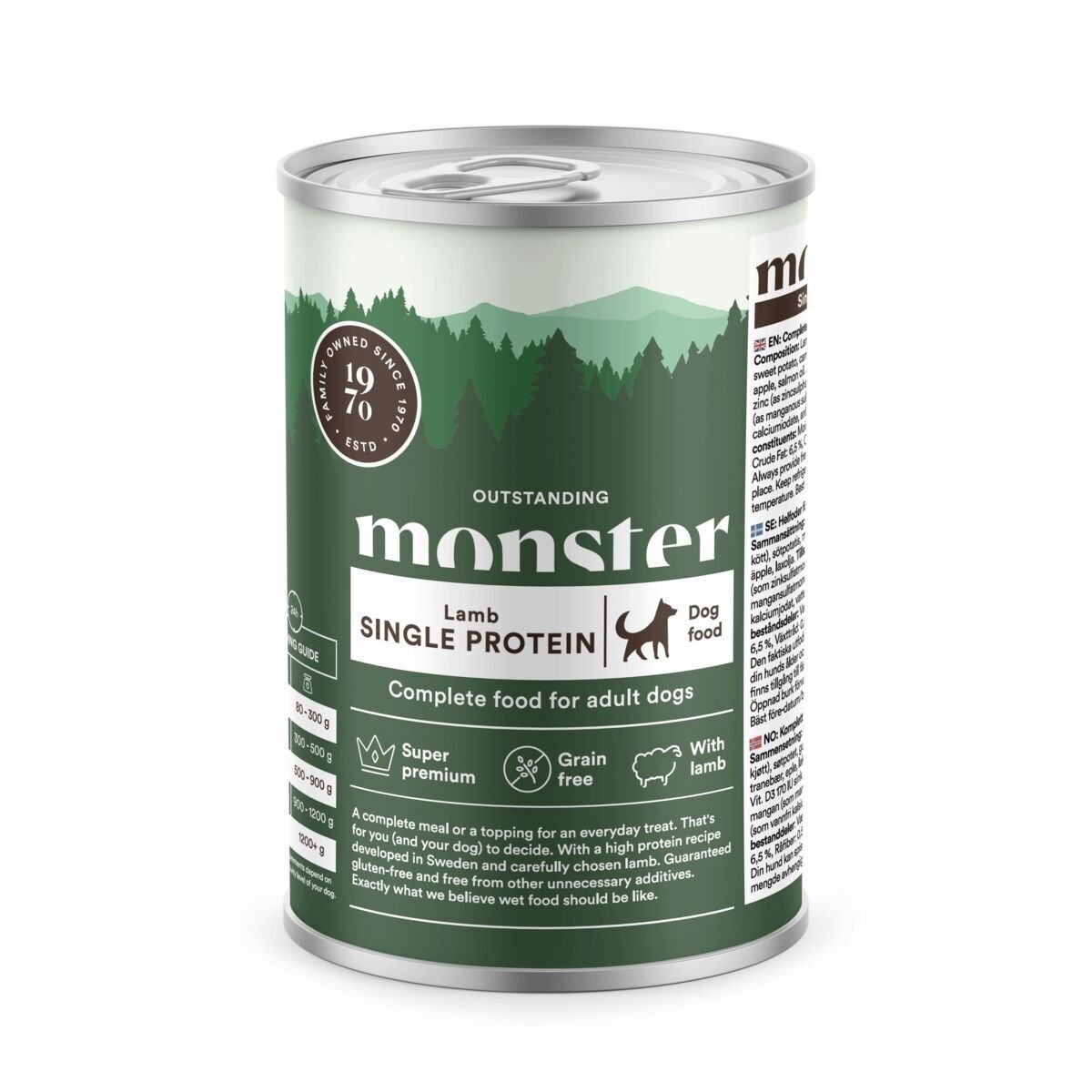 Monster Dog Adult Single Lammas 400g