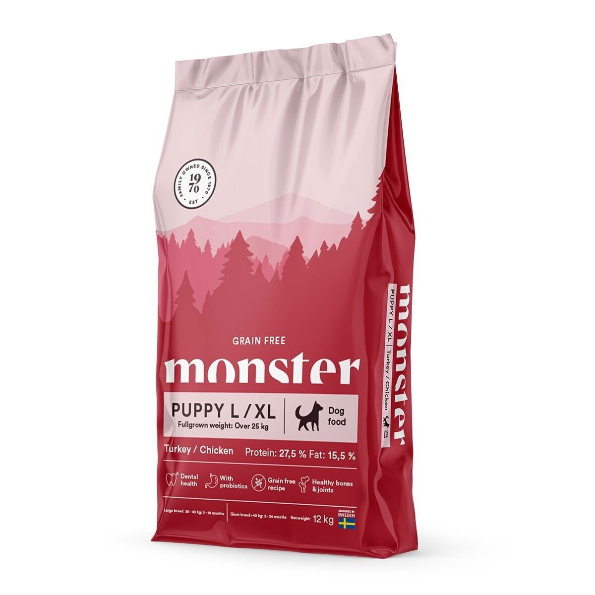 Monster Puppy Large Grain Free Kalkkuna&Kana