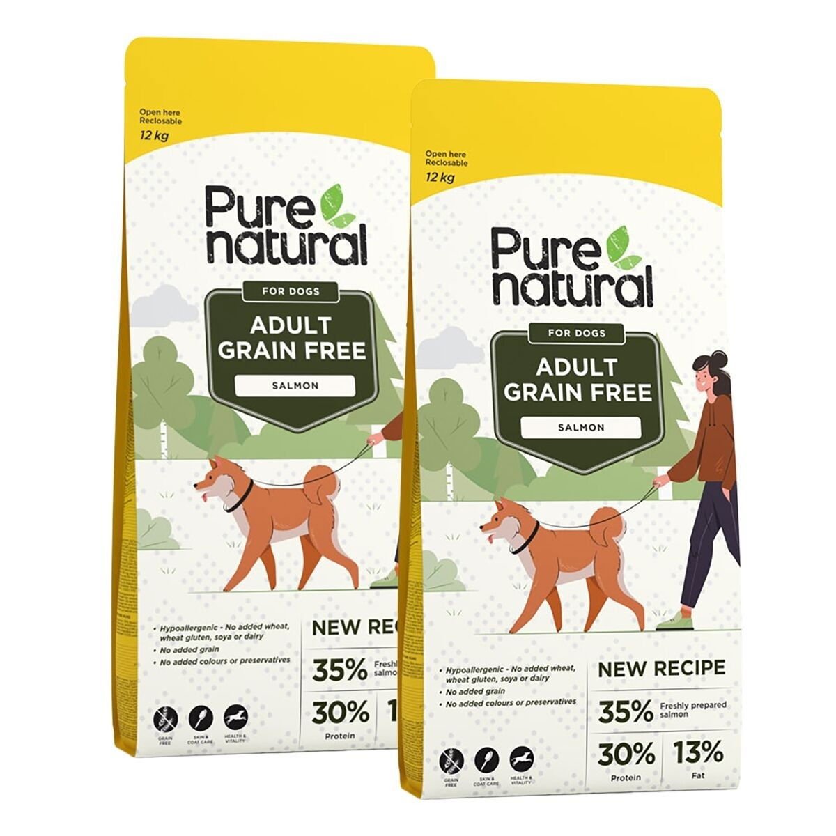 Purenatural Dog Adult Grain Free Salmon 2 x 12 kg,vain verkosta