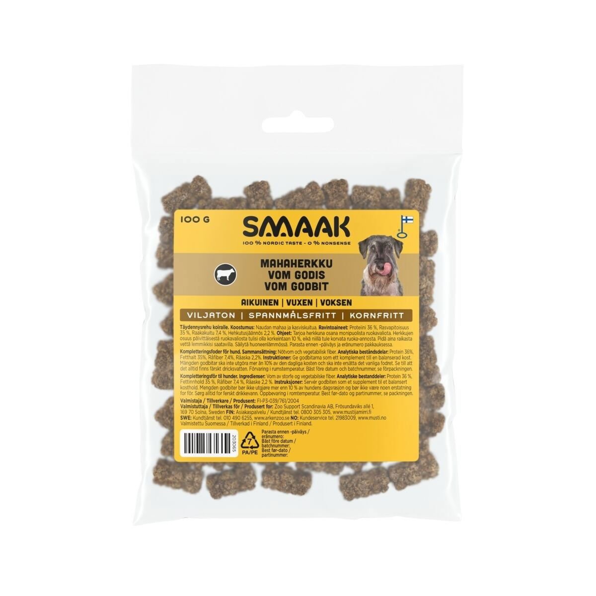 SMAAK naudanmahaherkku koiralle 100g