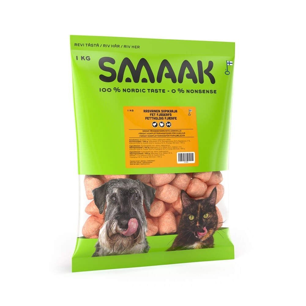SMAAK Raw Rasvaiset siipikarjapullat 1 kg