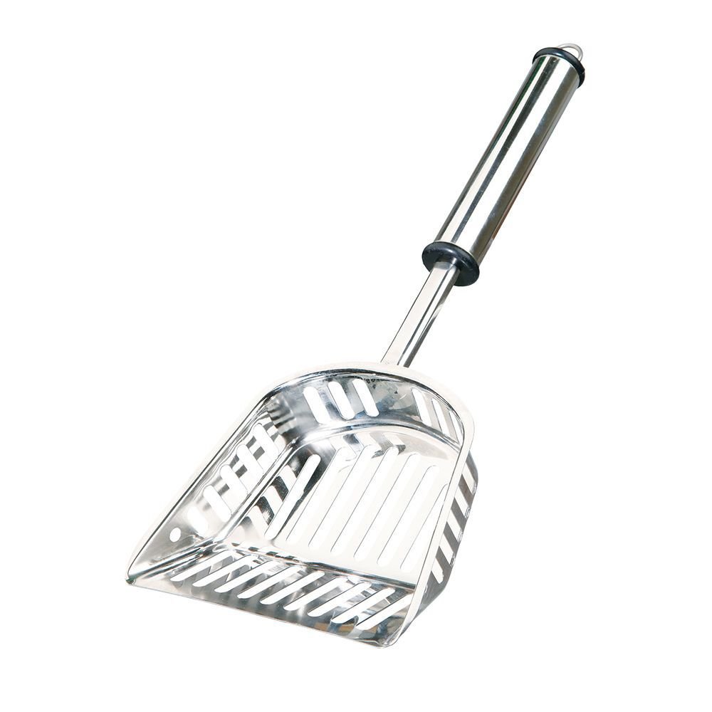 Kissanhiekkalapio ruostumatonta terästä