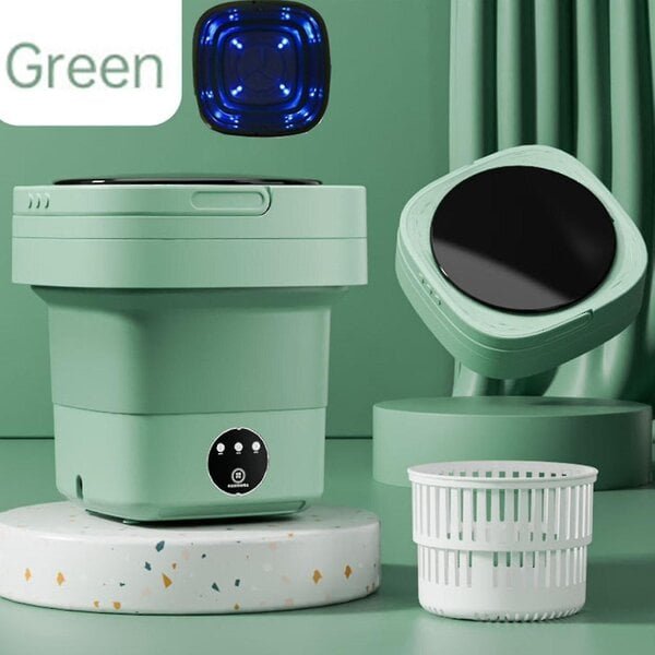 6.5l pieni pesukone suuri kapasiteetti kannettava pesukone alusvaatteiden sukkien pesuun - vihreä