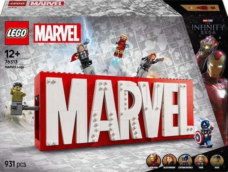 LEGO Marvel 76313 Logo MARVEL ja sen supersankarit - Rakennussarja Avengers alkaen 12-vuotiaille