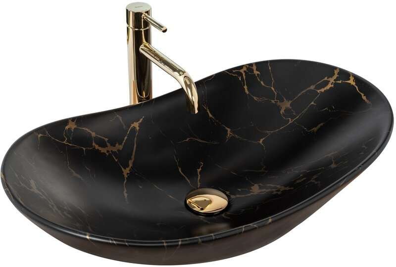 Tason päälle asennettava pesuallas REA ROYAL MARBLE 62x36x16
