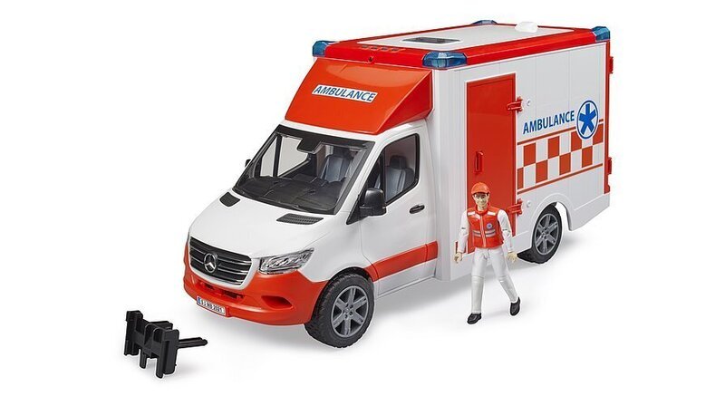 Ambulanssi kuljettajan kanssa MB Sprinter Bruder 1:16